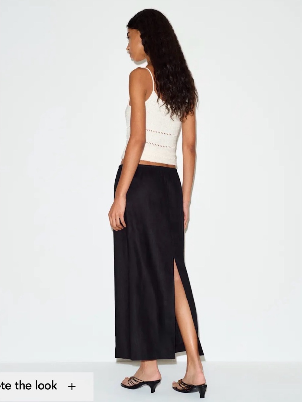 Reformation Norie Linen Skirt Black - Size M - Picture 2 of 3